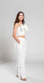 Crop top para mujer color blanco combinado con un pantalon blanco. Look blanco