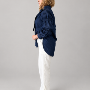 Blusa denim con lazo desmontable GORAH