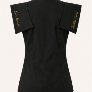 Blusa negra con bordado dorado – GORAH