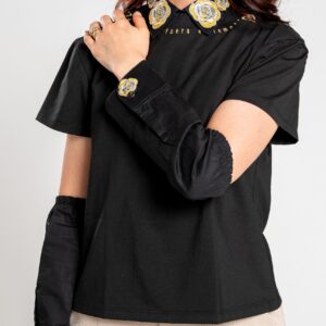 Cuello y puño marfil bordado – GORAH