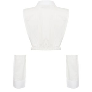 Cuello y puño marfil bordado – GORAH