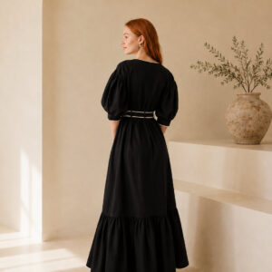 Vestido con sesgo en contraste – GORAH