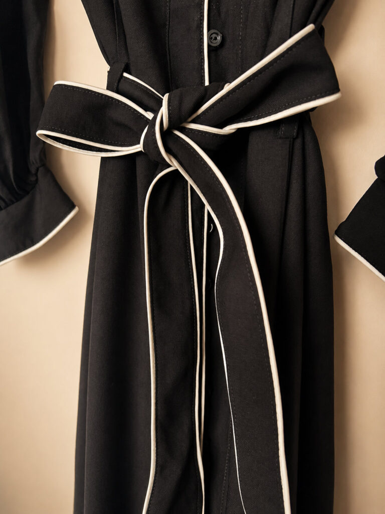 Vestido con sesgo en contraste – GORAH