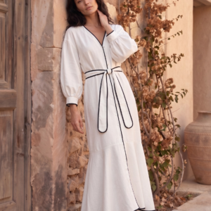 Vestido con sesgo en contraste – GORAH