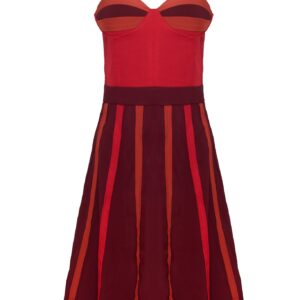 Vestido corset rojo vinotinto – GORAH
