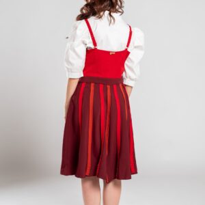 Vestido corset rojo vinotinto – GORAH