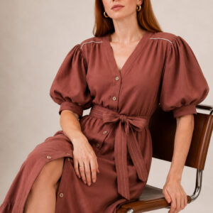 Vestido corto con botones de diseño – GORAH