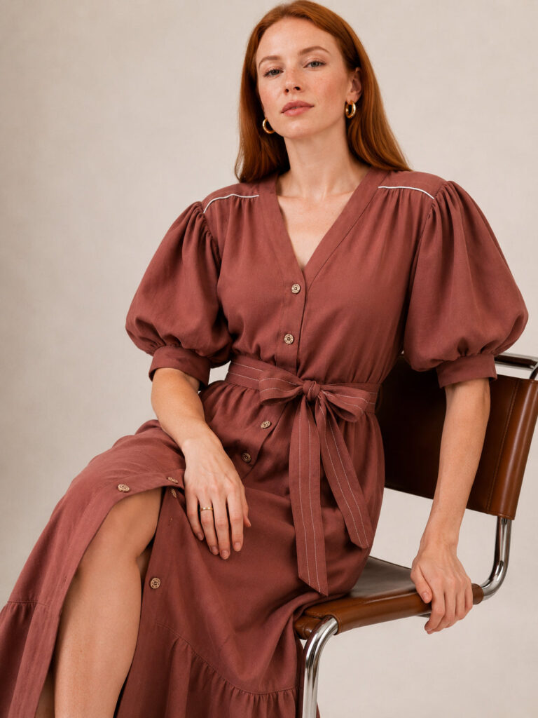 Vestido corto con botones de diseño – GORAH