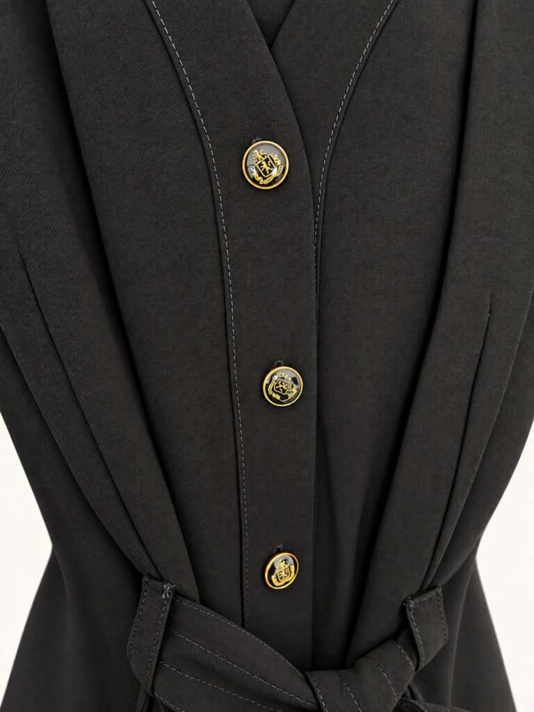 Vestido corto con botones de diseño – GORAH