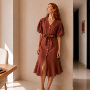 Vestido corto con botones de diseño – GORAH