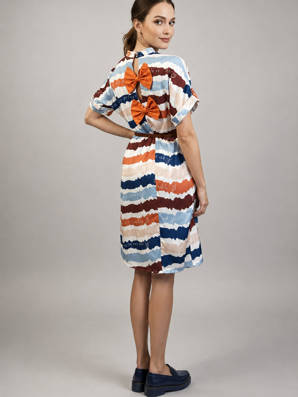 Vestido estampado con moños – GORAH
