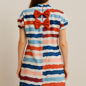 Vestido estampado con moños – GORAH