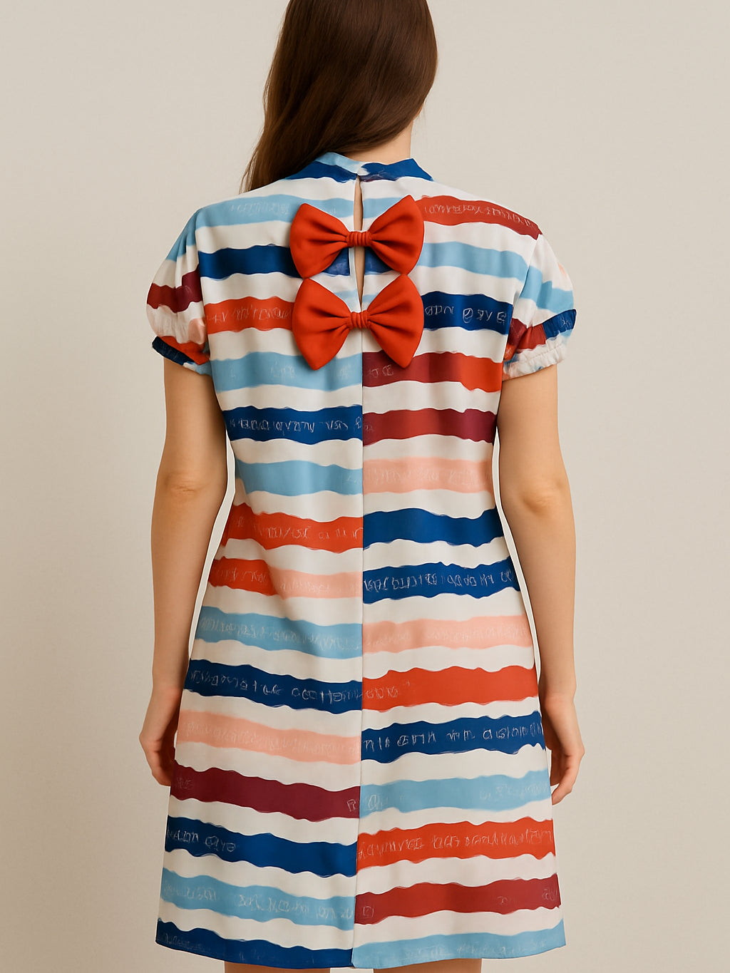Vestido estampado con moños – GORAH