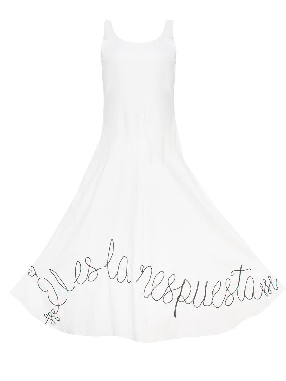 Vestido marfil con letra negra – GORAH
